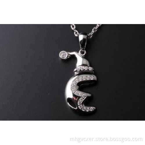 925 silver pendant letter E with white CZ , excellent quali